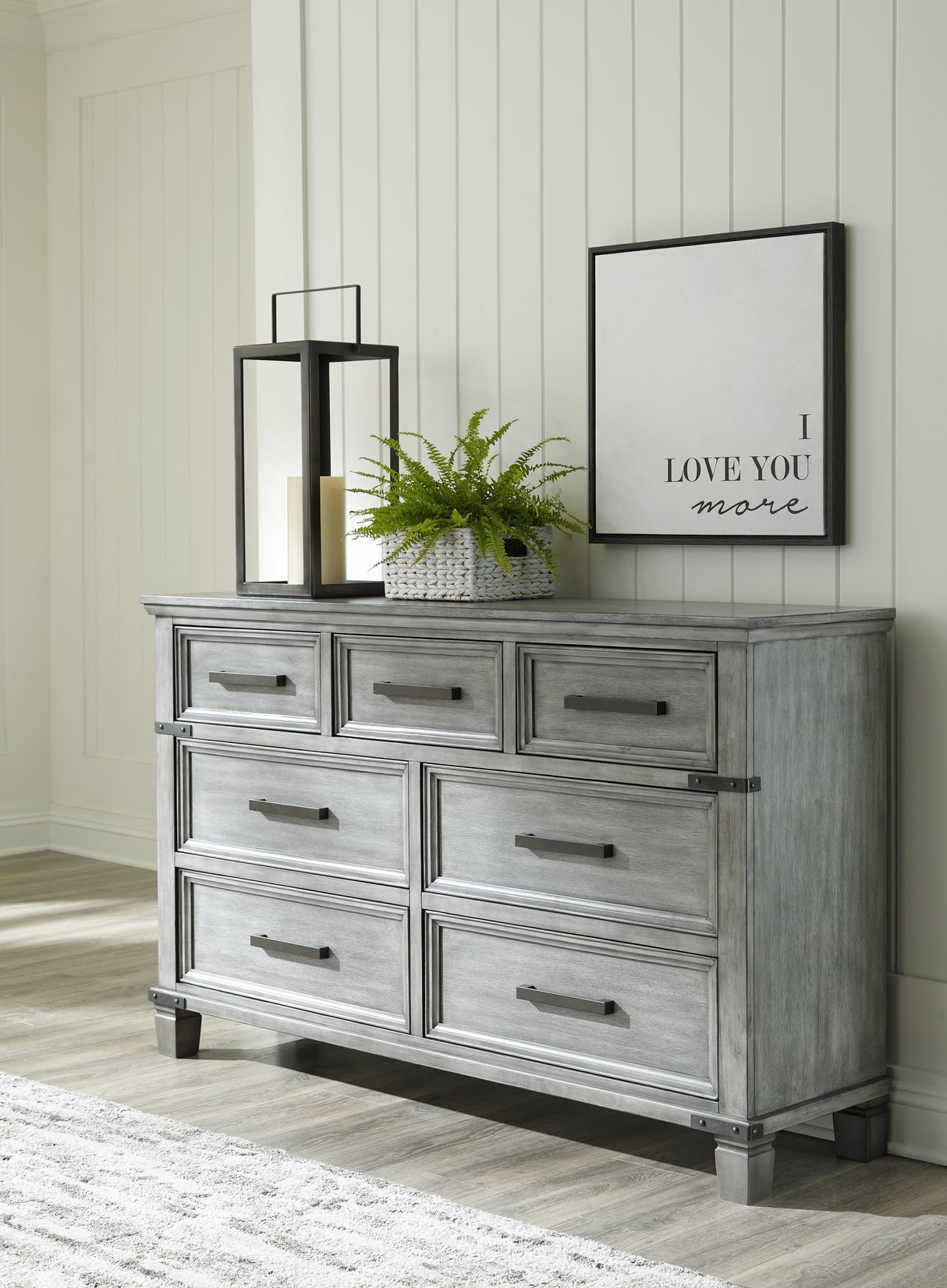 Russelyn California King Storage Bed with Dresser in Gray from Ashley - Luna Furniture