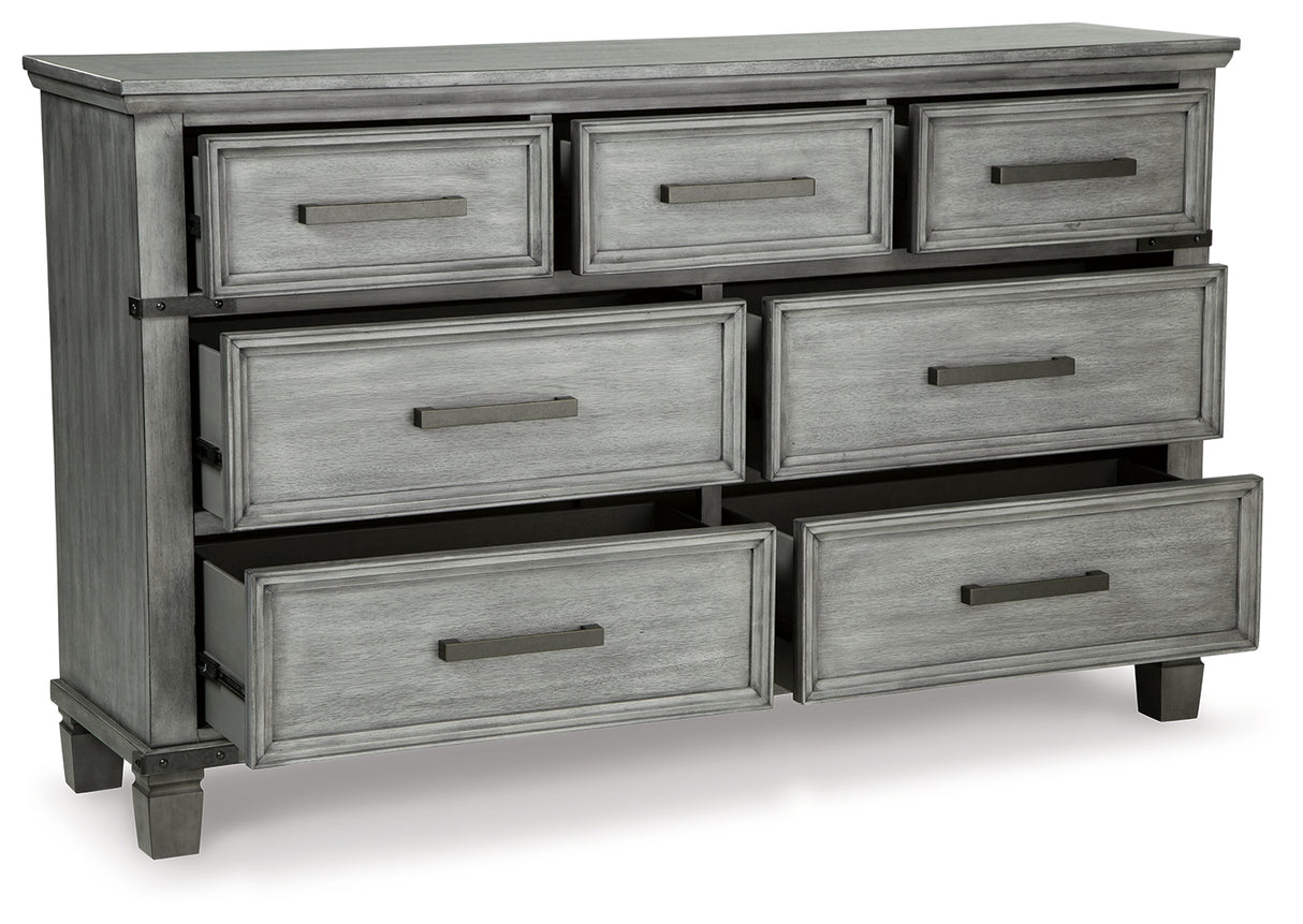 Russelyn California King Storage Bed with Dresser in Gray from Ashley - Luna Furniture