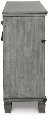 Russelyn California King Storage Bed with Dresser in Gray from Ashley - Luna Furniture