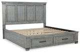 Russelyn California King Storage Bed with Dresser in Gray from Ashley - Luna Furniture