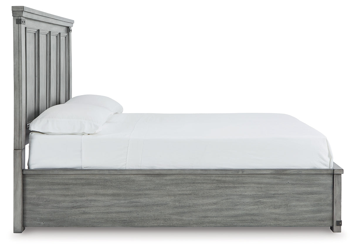 Russelyn California King Storage Bed with Dresser in Gray from Ashley - Luna Furniture