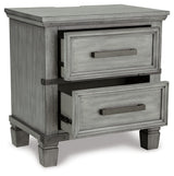 Russelyn California King Storage Bed with Mirrored Dresser, Chest and 2 Nightstands in Gray from Ashley - Luna Furniture