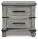 Russelyn King Storage Bed with Mirrored Dresser, Chest and 2 Nightstands in Gray from Ashley - Luna Furniture