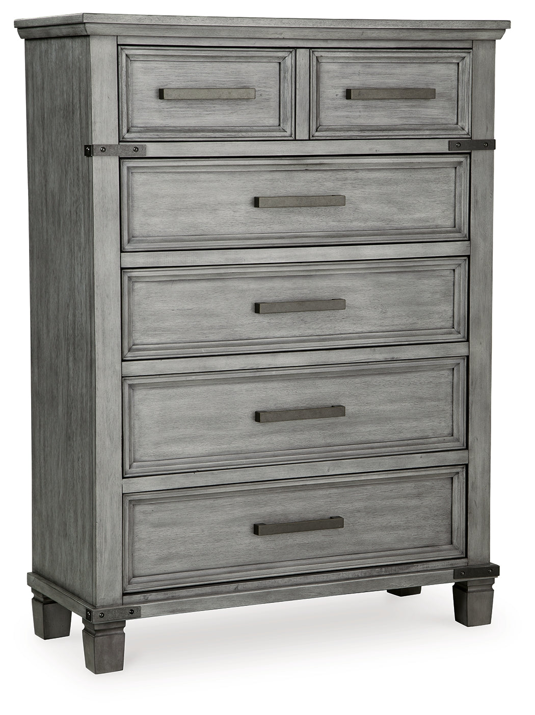 Russelyn King Storage Bed with Mirrored Dresser, Chest and 2 Nightstands in Gray from Ashley - Luna Furniture