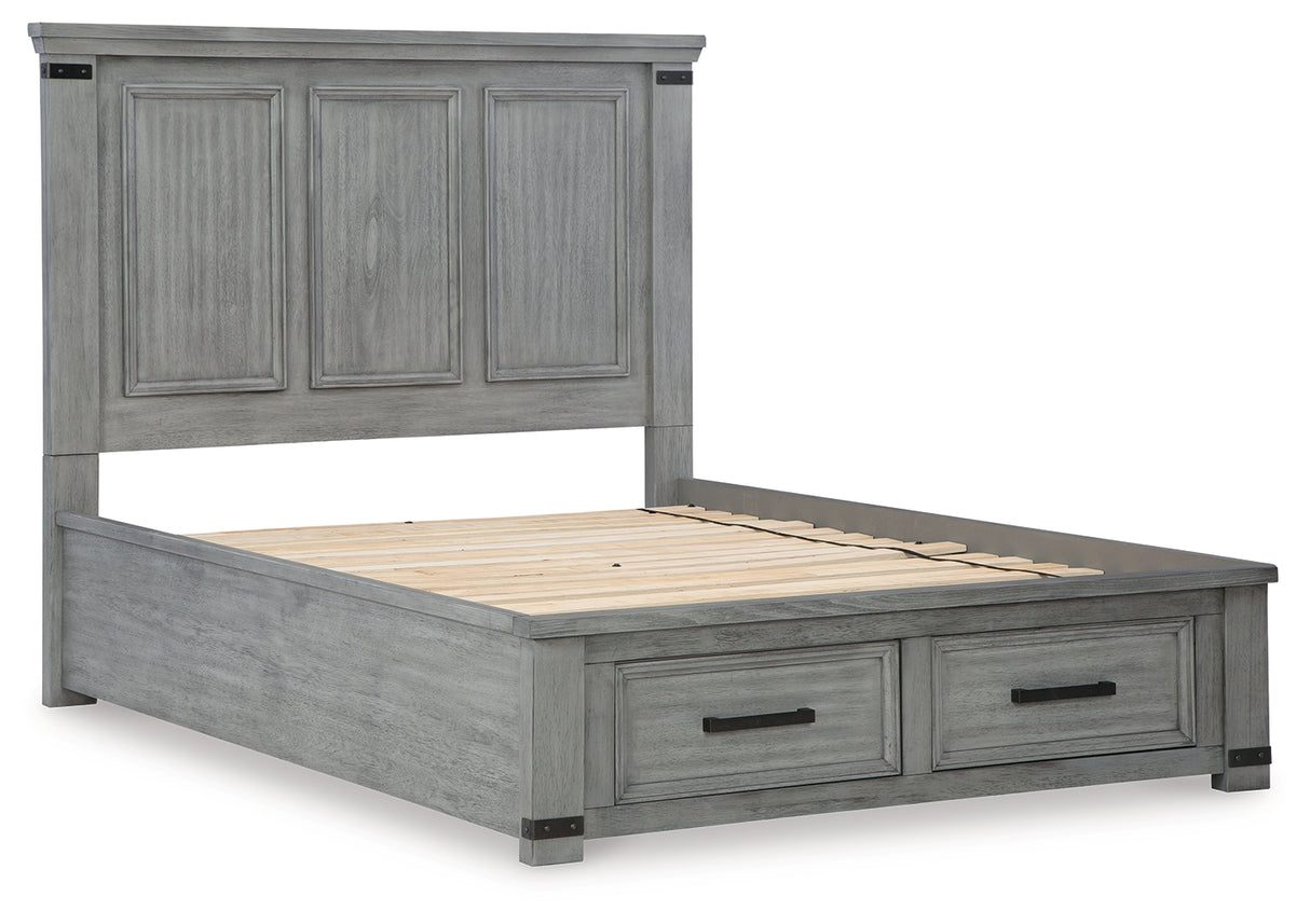 Russelyn Queen Storage Bed with Dresser in Gray from Ashley - Luna Furniture