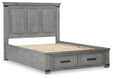 Russelyn Queen Storage Bed with Mirrored Dresser, Chest and 2 Nightstands in Gray from Ashley - Luna Furniture