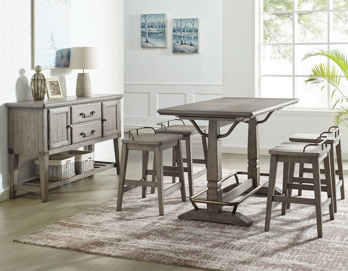 Ryan 5 Piece Counter Set(Counter Table & 4 Counter Stools) from Steve Silver - Luna Furniture