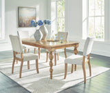 Rybergston Dining Table and 4 Chairs in Light Brown - PKG020802