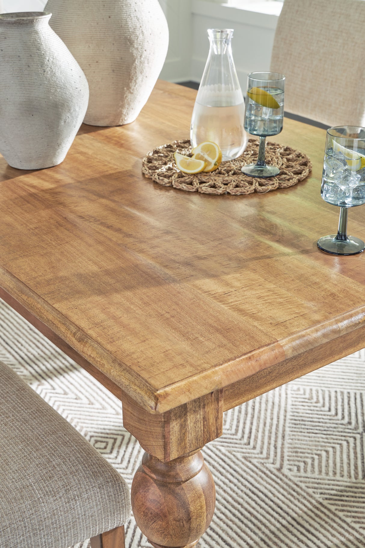 Rybergston Dining Table and 6 Chairs in Light Brown from Ashley - Luna Furniture