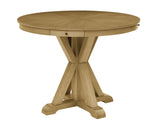 Rylie 48-inch Round Counter Dining Table with 4 Drawers and Folding Game Top, Natural Finish from Steve Silver - Luna Furniture