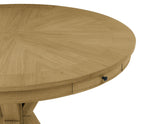 Rylie 48-inch Round Counter Dining Table with 4 Drawers and Folding Game Top, Natural Finish from Steve Silver - Luna Furniture