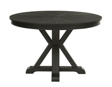 Rylie 48-inch Round Dining Table, Black Finish from Steve Silver - Luna Furniture