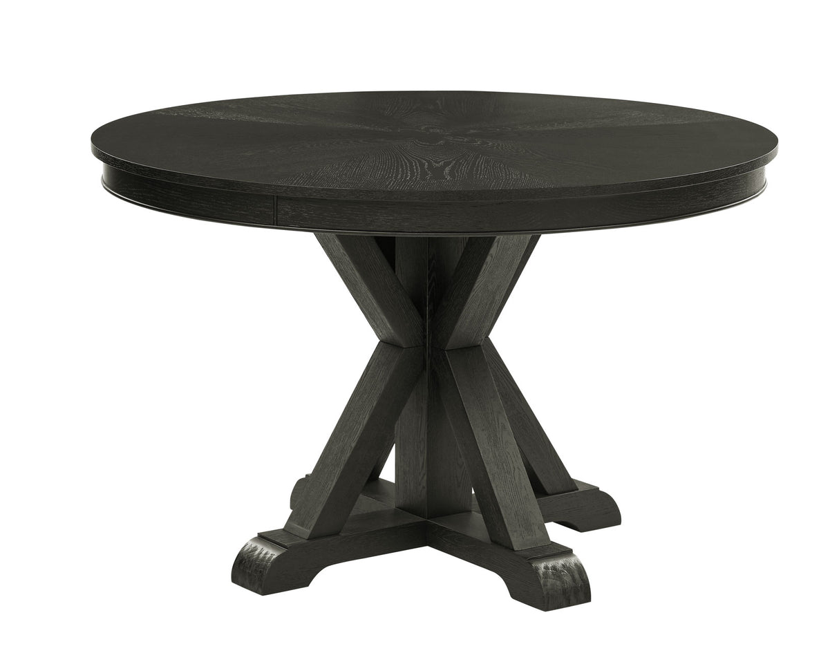 Rylie 48-inch Round Dining Table, Black Finish from Steve Silver - Luna Furniture