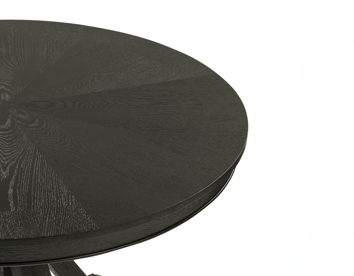 Rylie 48-inch Round Dining Table, Black Finish from Steve Silver - Luna Furniture