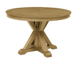 Rylie 48-inch Round Dining Table, Natural Finish - SET | RL500TT | RL500DB