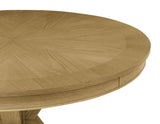 Rylie 48-inch Round Dining Table, Natural Finish - SET | RL500TT | RL500DB