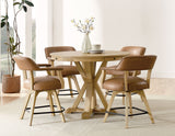 Rylie 6-Piece Counter Game Dining Set, Natural Finish from Steve Silver - Luna Furniture