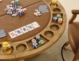 Rylie 6-Piece Counter Game Dining Set, Natural Finish from Steve Silver - Luna Furniture