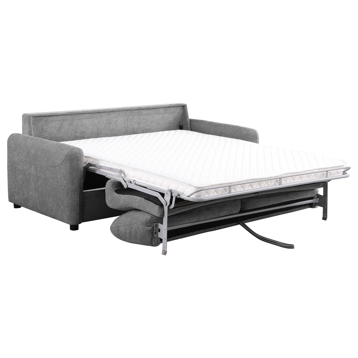 Rylie Upholstered Sofa Sleeper with Queen Mattress Grey from Coaster - Luna Furniture