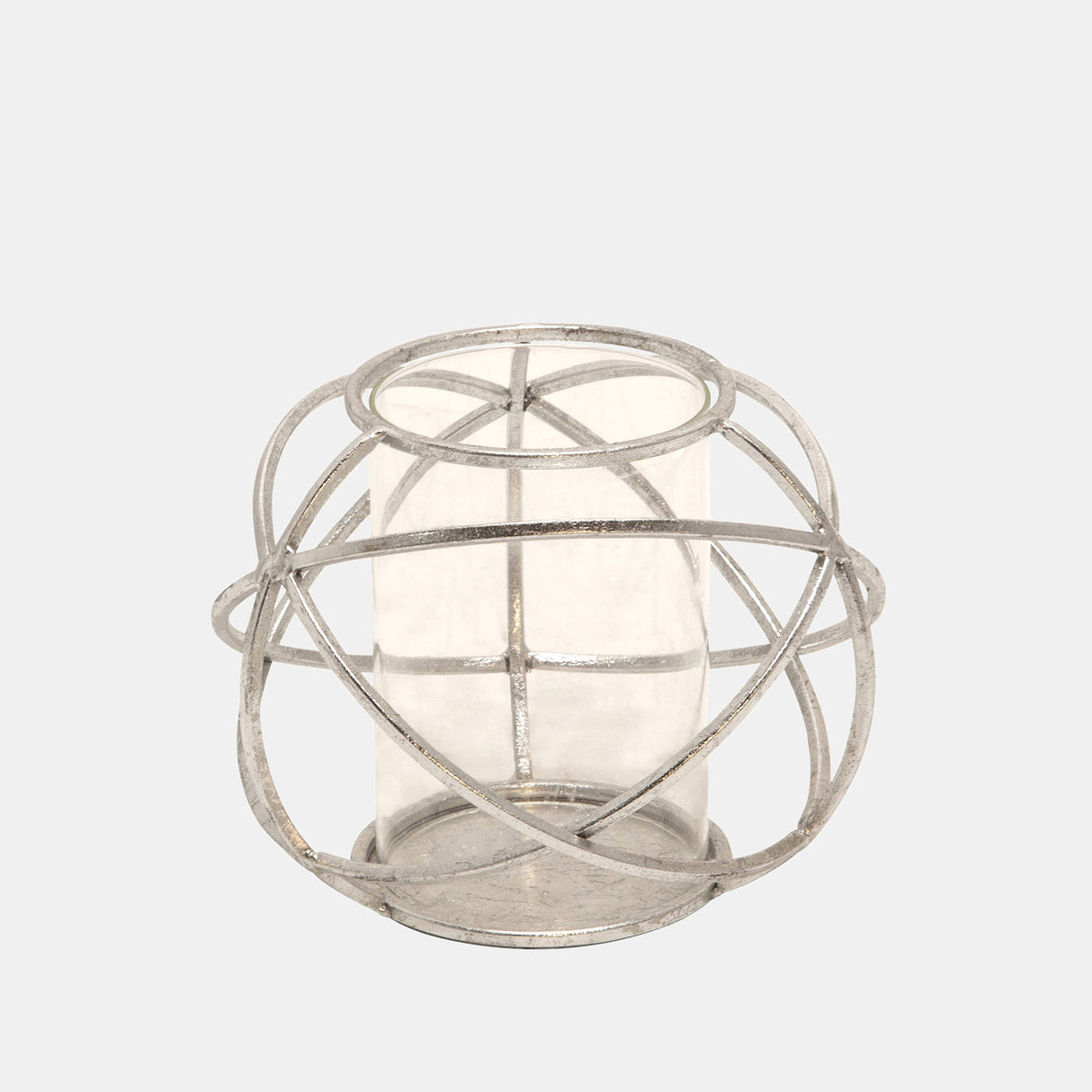 S/2 6" Orb Candle Holder , Silver from Sagebrook Home - Luna Furniture