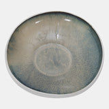 S/2 Ceramic Bowls 12/15", White/green - 13944-01