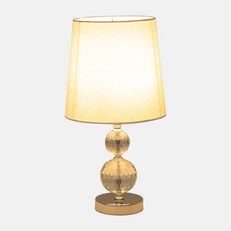 S/2 Crystal 19" Faceted Table Lamp, Silver from Sagebrook Home - Luna Furniture