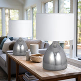 S/2 Glass 18" Table Lamp, Smoke from Sagebrook Home - Luna Furniture