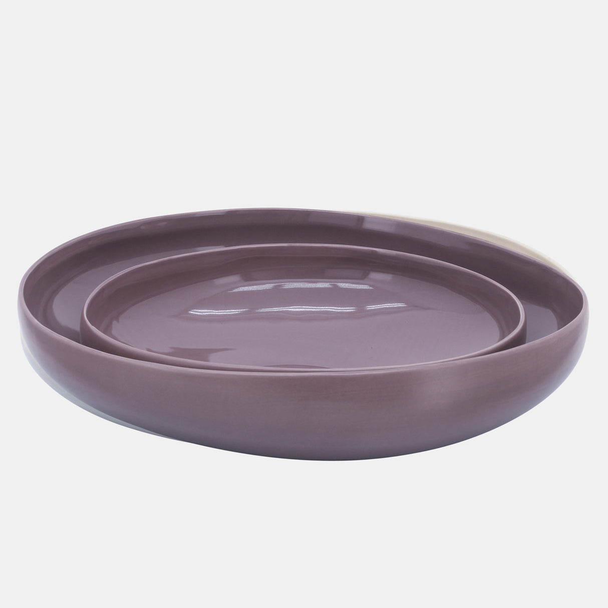 S/2 Organic Bowls 12/15", Lavander - 13944-06