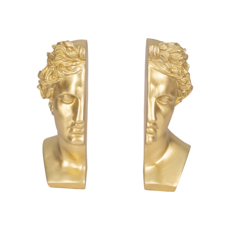 S/2 Resin, 9" Greek Goddess Bookends, Gold from Sagebrook Home - Luna Furniture