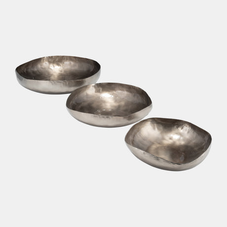 S/3 11/14/17"d Metal, Organic Shaped Bowls, Bronze from Sagebrook Home - Luna Furniture