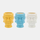 S/3 Buddha Citronella Candle, 8.5" Multi 40oz from Sagebrook Home - Luna Furniture