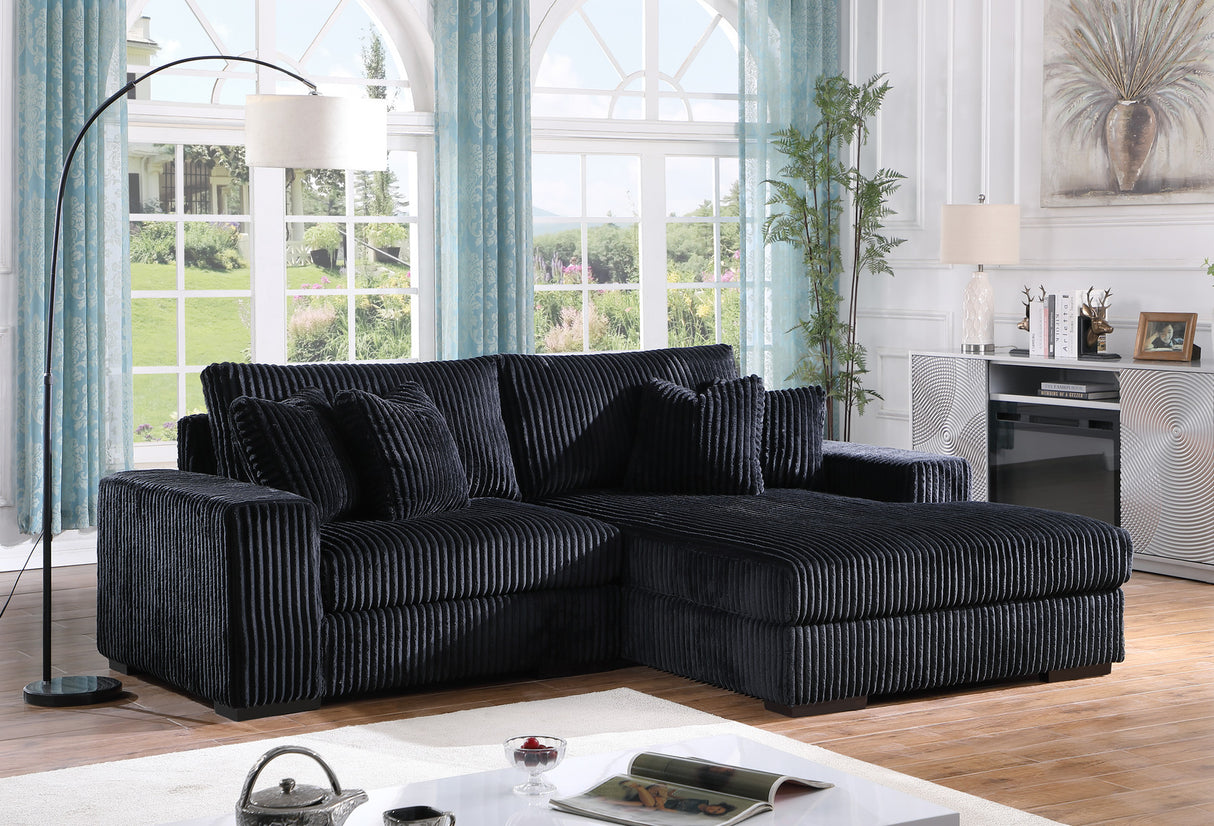 S859 Comfy 2pcs (Black) 2pcs Sectional from New Era Innovations - Luna Furniture