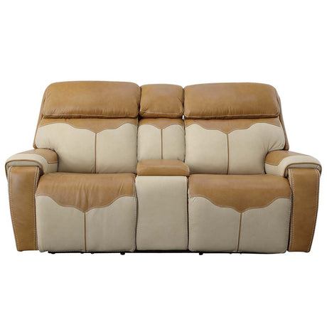 SALAMANCA LEATHER DUAL-POWER RECLINING CONSOLE LOVESEAT from Steve Silver - Luna Furniture