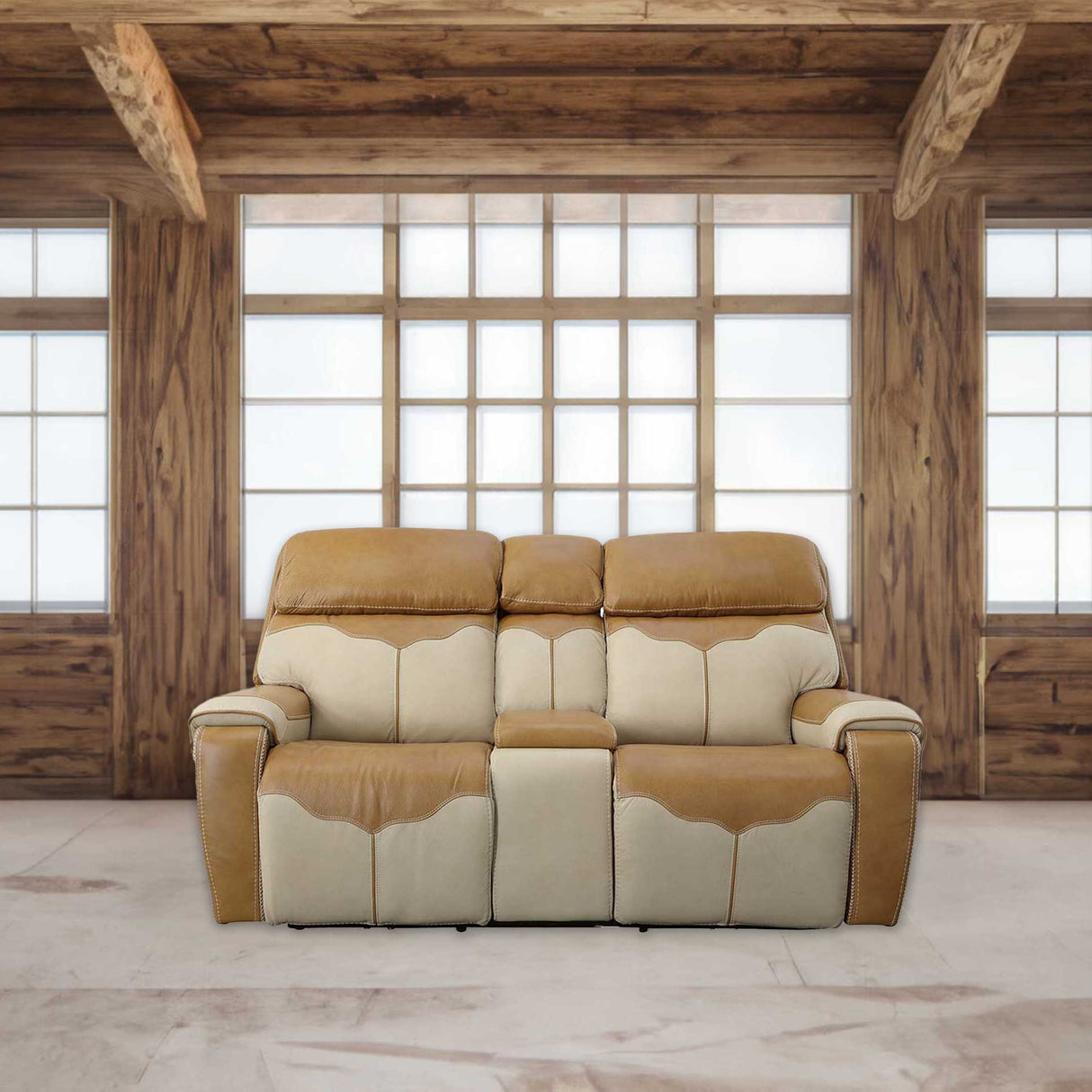 SALAMANCA LEATHER DUAL-POWER RECLINING CONSOLE LOVESEAT from Steve Silver - Luna Furniture