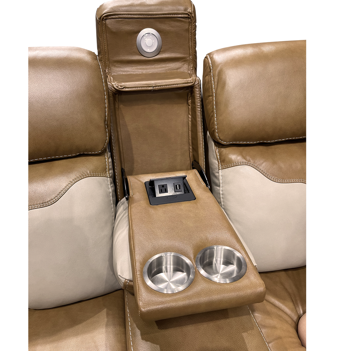 SALAMANCA LEATHER DUAL-POWER RECLINING CONSOLE LOVESEAT from Steve Silver - Luna Furniture