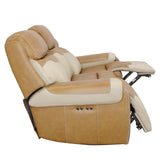 SALAMANCA LEATHER DUAL-POWER RECLINING CONSOLE LOVESEAT from Steve Silver - Luna Furniture