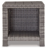 Salem Beach Outdoor Coffee Table with 2 End Tables in Gray from Ashley - Luna Furniture