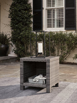 Salem Beach Outdoor Coffee Table with 2 End Tables in Gray from Ashley - Luna Furniture