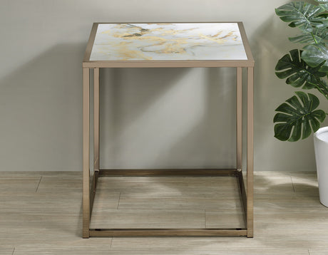 Salvador Faux-Marble End Table - SV200E