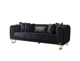 Santana Black Velvet Sofa & Loveseat  [ETA: 5/16] - SANTANABLACK-SL