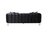 Santana Black Velvet Sofa & Loveseat  [ETA: 5/16] - SANTANABLACK-SL