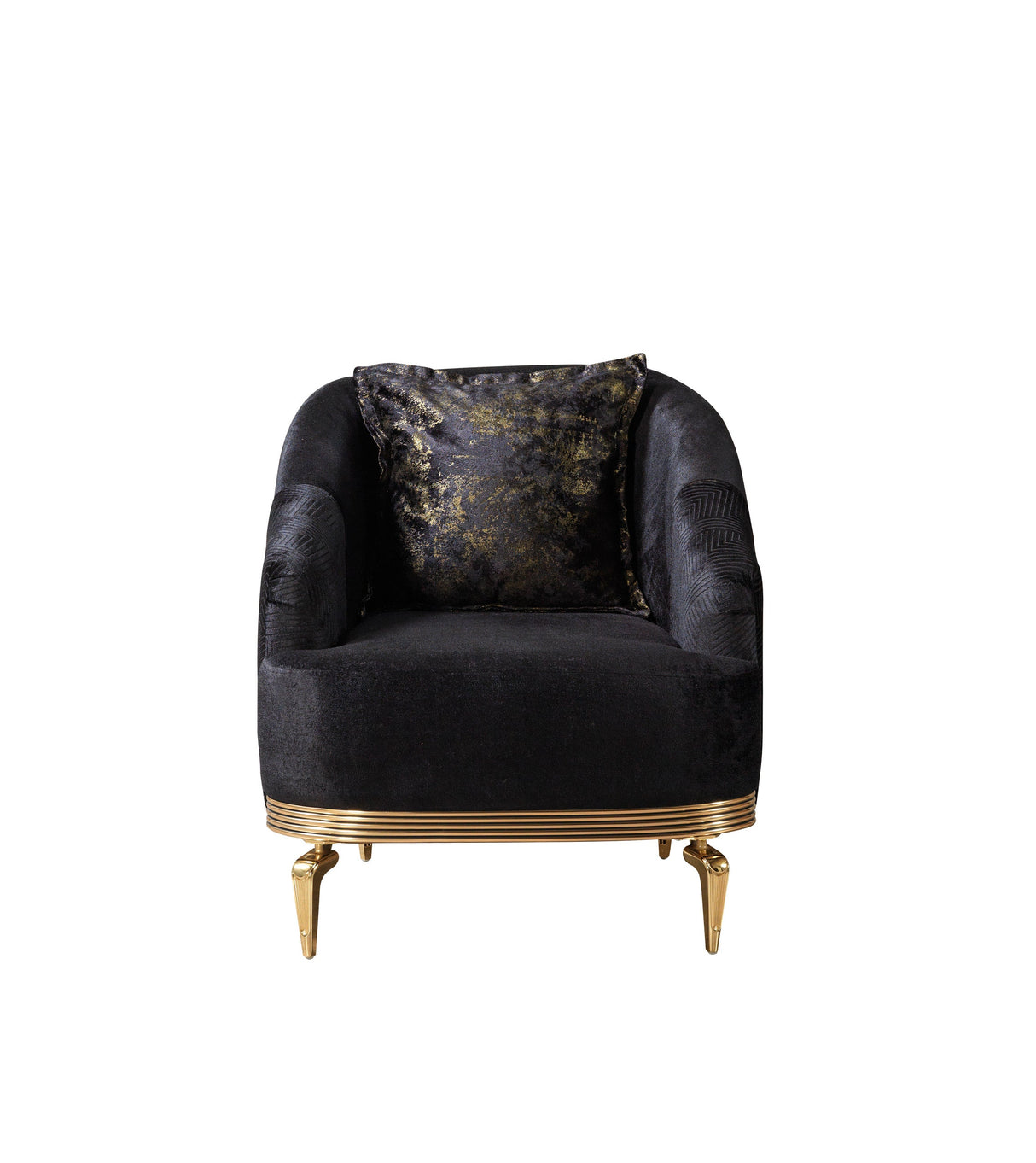 Santana Black Velvet Sofa & Loveseat  [ETA: 5/16] - SANTANABLACK-SL