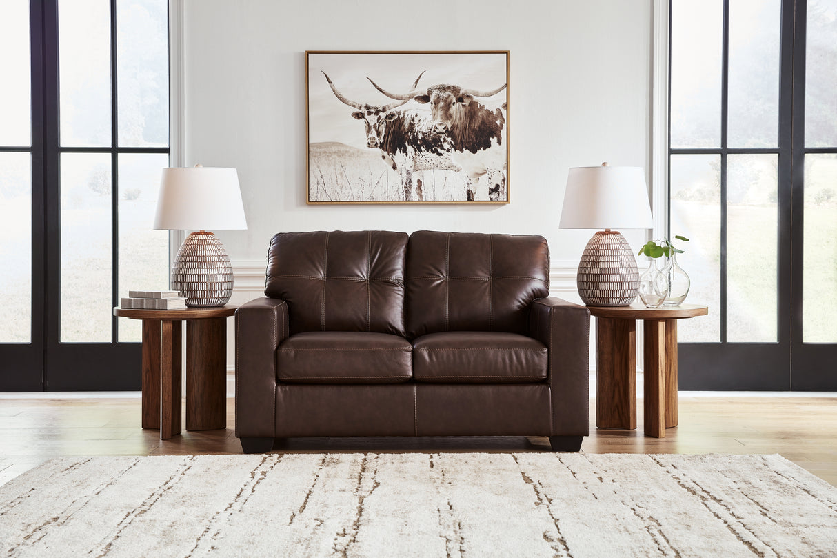 Santorine Dark Brown Loveseat from Ashley - Luna Furniture