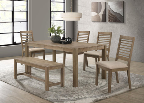 Scottsdale 6-piece Rectangular Dining Set Brown Washed - 109181-S6