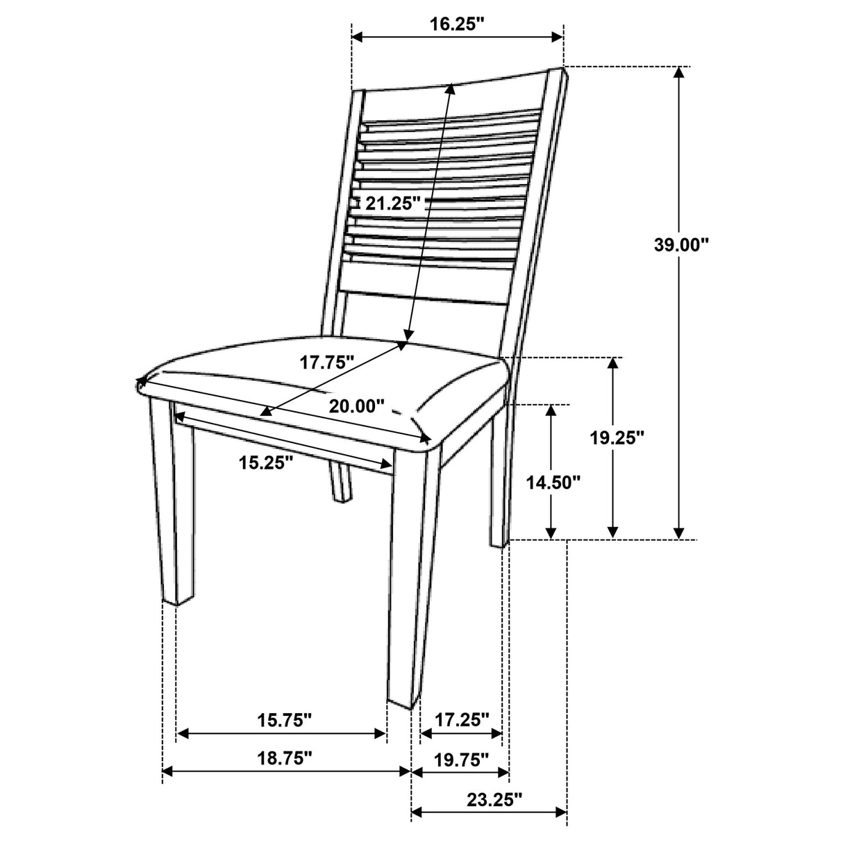 Scottsdale Dining Side Chair Brown Washed (Set of 2) from Coaster - Luna Furniture