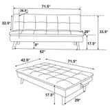 Scout Upholstered Convertible Sofa Bed Grey - 360045