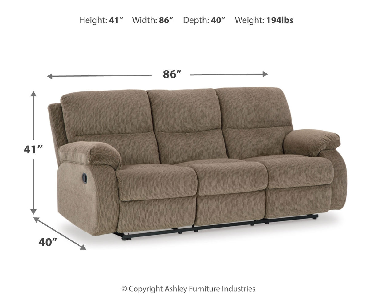 Scranto Sofa, Loveseat and Recliner in Oak - PKG015500