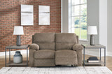 Scranto Sofa, Loveseat and Recliner in Oak - PKG015500