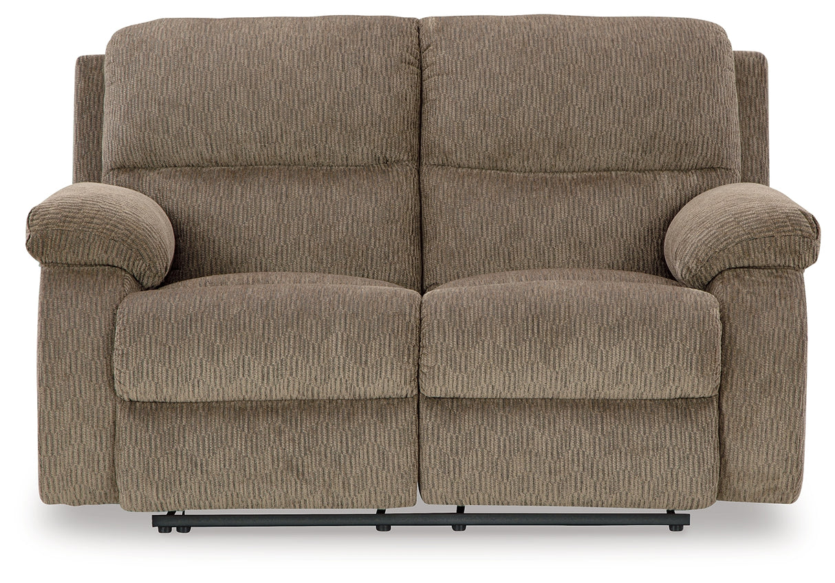 Scranto Sofa, Loveseat and Recliner in Oak - PKG015500