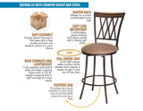 Sedona 30″ Bar Stool, Swivel from Steve Silver - Luna Furniture